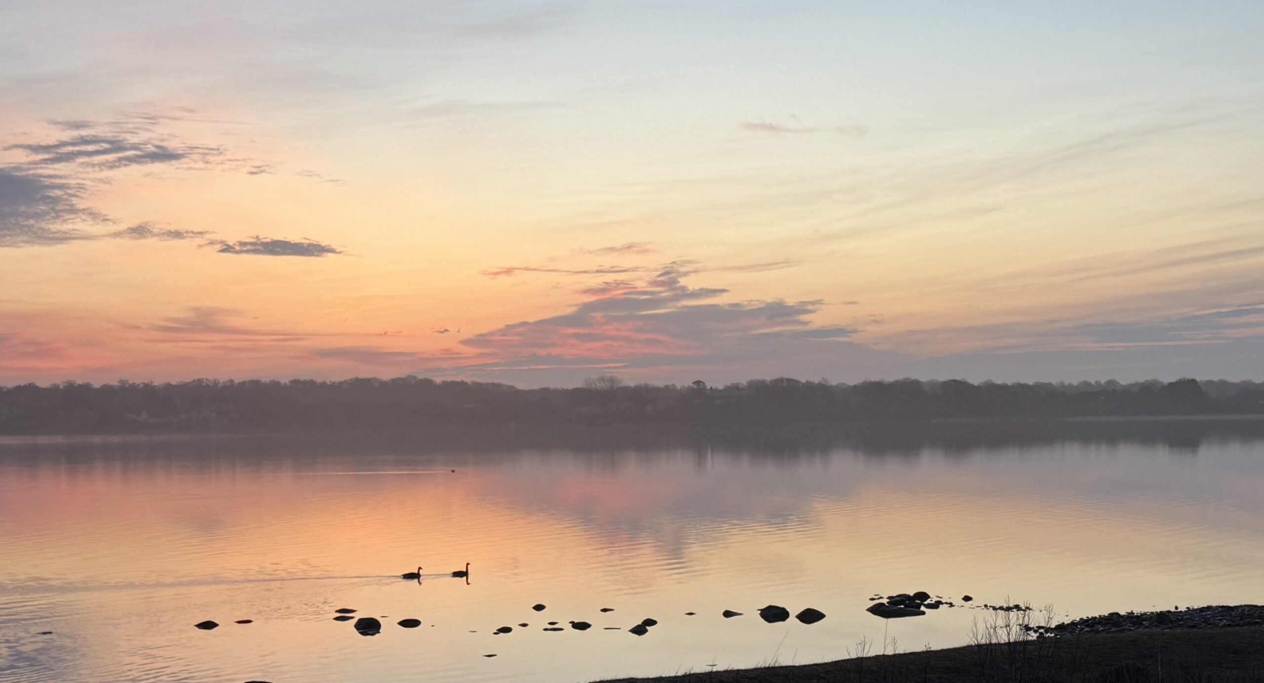 sunset on the lake sunset on the lake