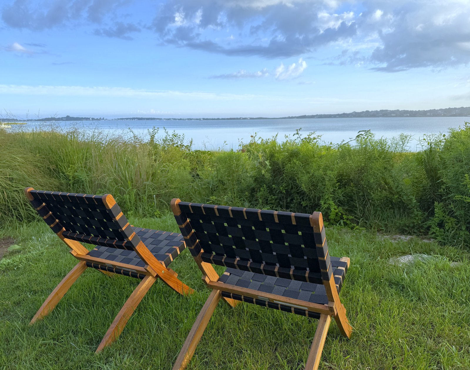 chairs by the lake